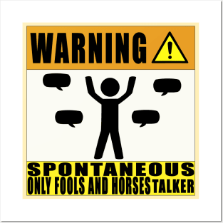 Warning Spontaneous Only Fools and Horses Talker Posters and Art